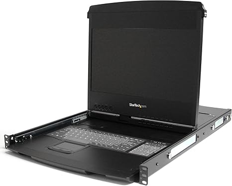 StarTech.com 1U 17” HD 1080p Dual Rail Rackmount WIDEscreen LCD Console ...
