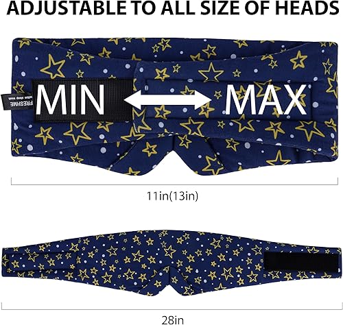 Miniatura 3 de FRESHME Antifaz de algodón para dormir  Bloqueo de luz orgánico con estampado de estrellas antifaz para dormir, suave y cómoda para hombres y