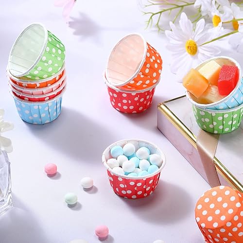 Miniatura 4 de Nuogo 500 vasos desechables de 1.5 onzas para soufflé, mini vasos de papel para muestra de condimentos pequeños para salsa de tomate, sacramento,