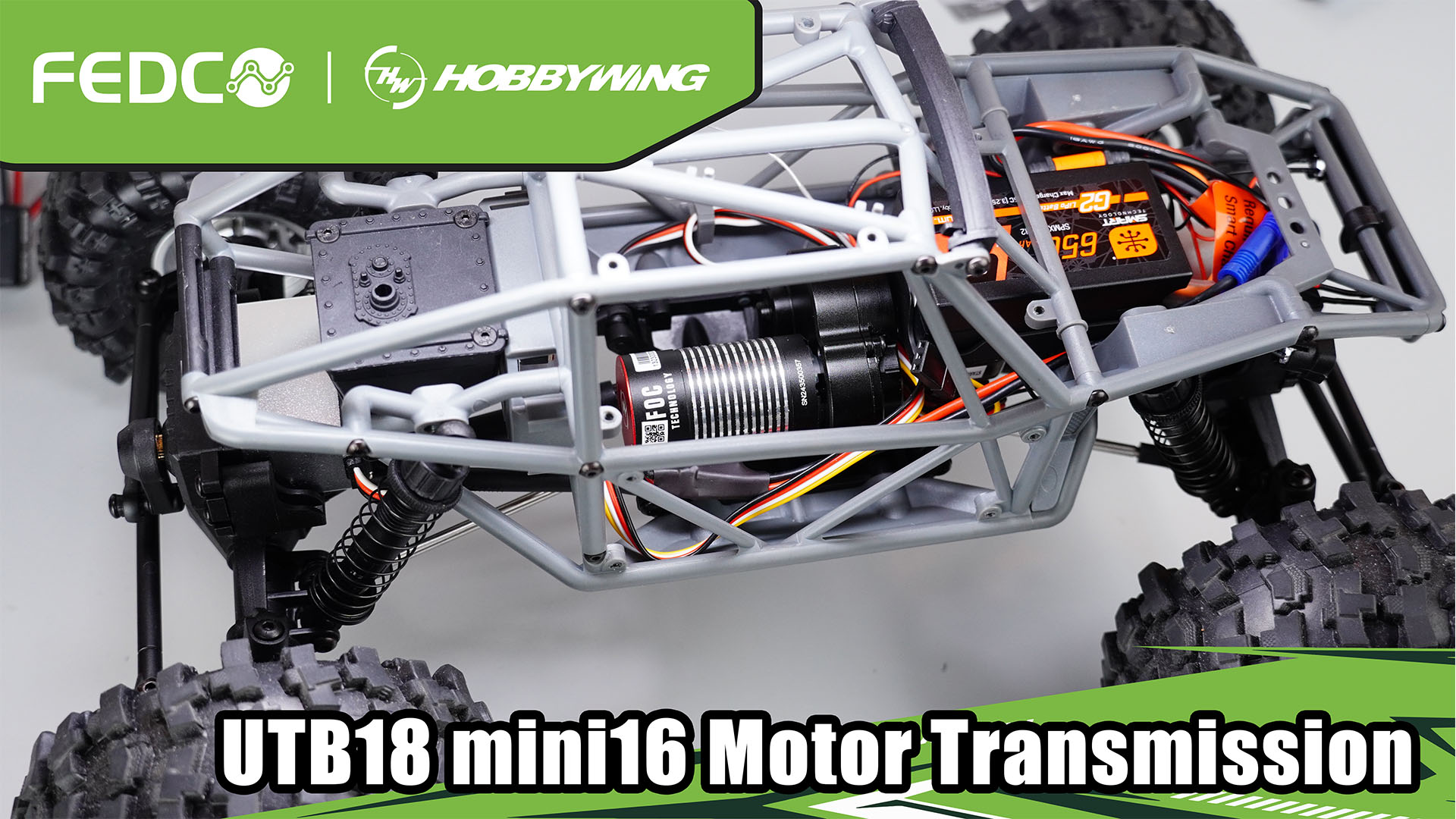 Amazon.com: FEDCO UTB18 Motor Transmission with Hobbywing QUICRUN Fusion  Mini16 3000KV Brushless Motor ESC Combo 2in1 FOC System for Axial UTB18  Capra 4WD & 4WS Upgrades 1/18 RC Crawler : Toys &