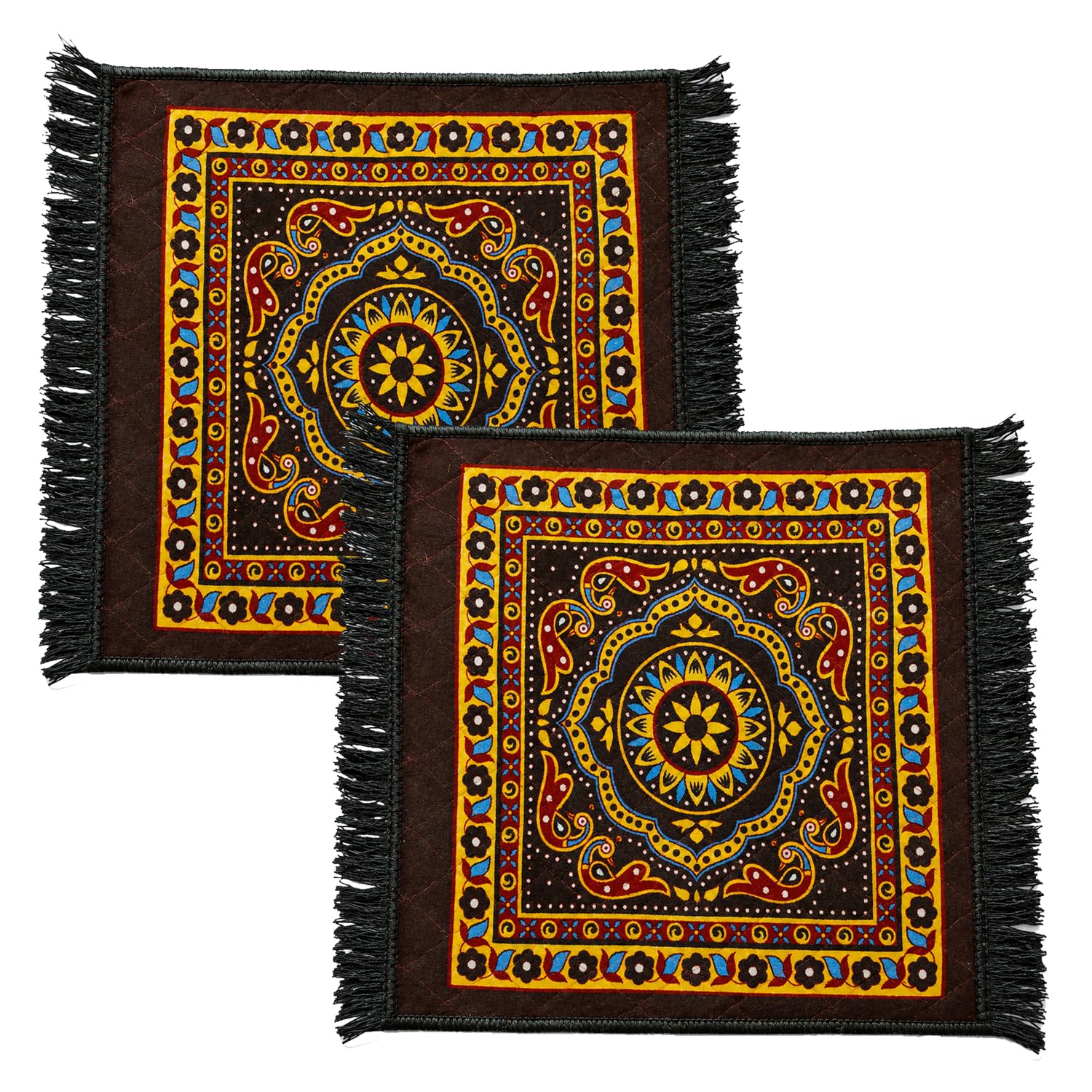 Traditional Pooja Carpet - Soft Velvet Prayer Mat -8 Traditional Pooja Carpet - Soft Velvet Prayer Mat -8