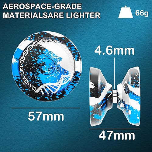 Miniatura 3 de WATIEOBOO Yoyo profesional responsivo, truco de ADN para niños y adultos, Yoyos de metal principiantes que no responden para adultos, jugador