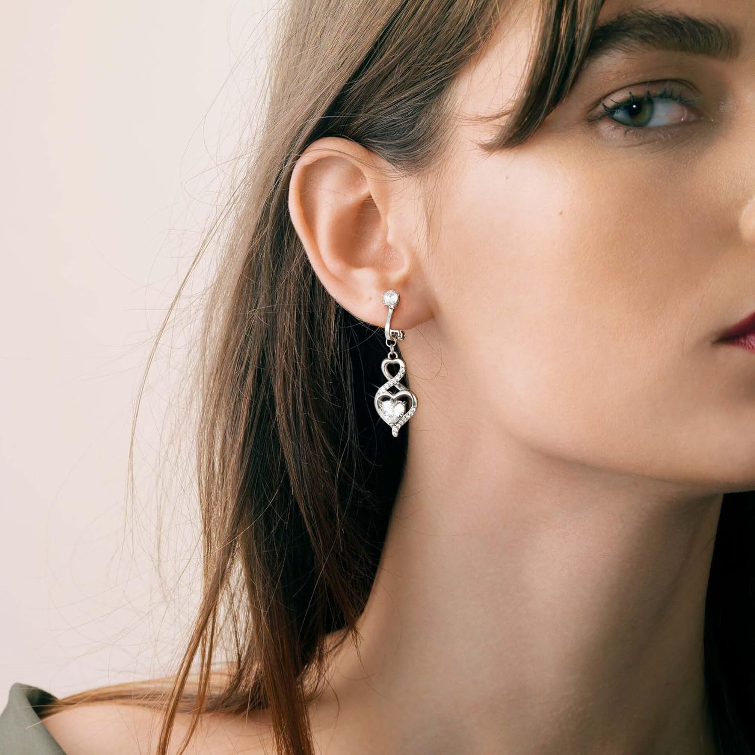 Clip On Earrings Sliver Dangle Earrings for Women Trendy Hanging Drop Earing Hypoallergenic Clip On Earring Birthday Gifts for Women Jewelry - Image 4
