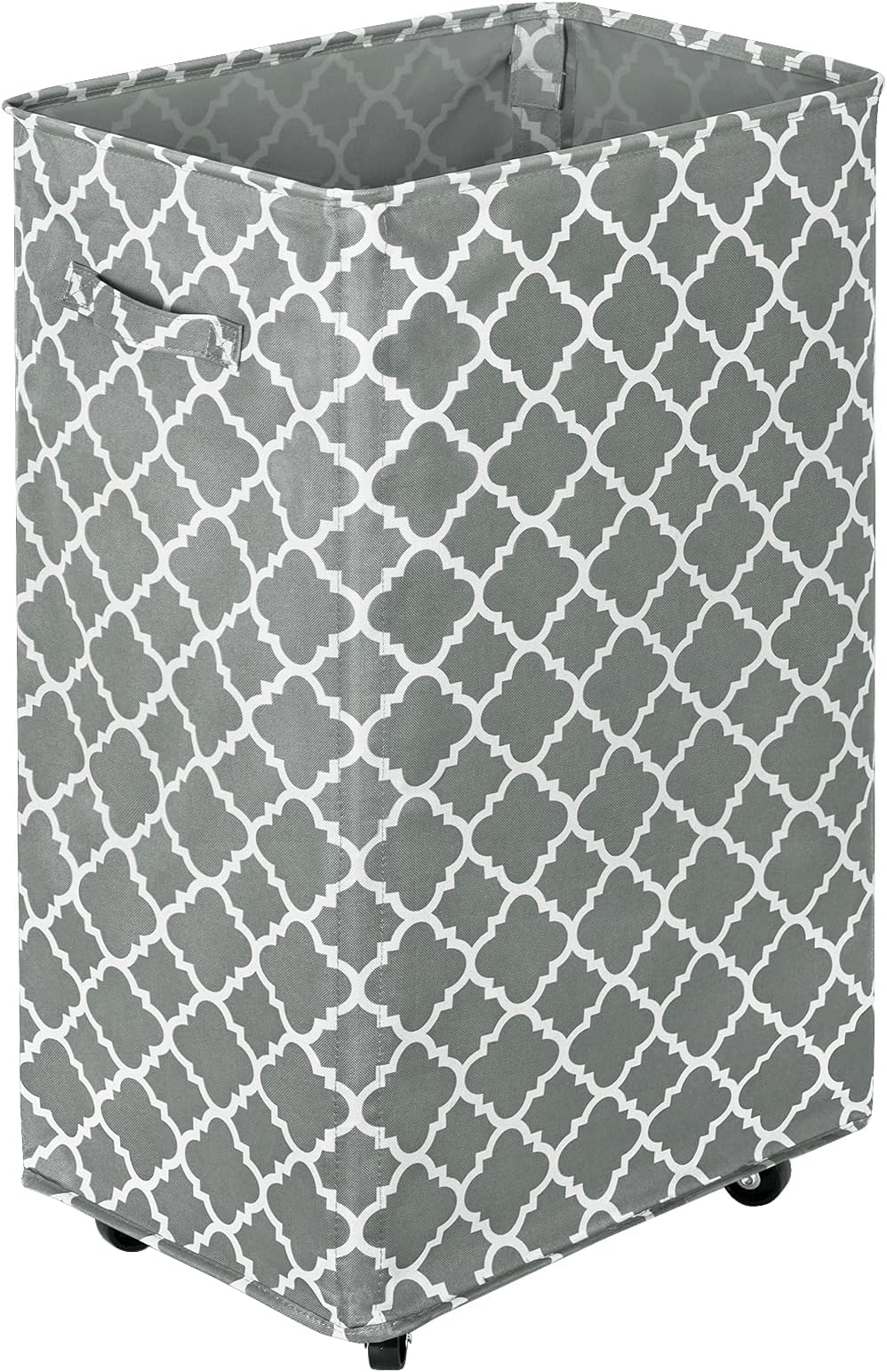 WOWLIVE Large Rolling Laundry Basket Wheels 90L Collapsible Tall Laundry Hamper Handle Foldable Dirty Clothing laundry storage organizer Fold up Rectangular Hampers for Laundry Dorm Room (Grey3)