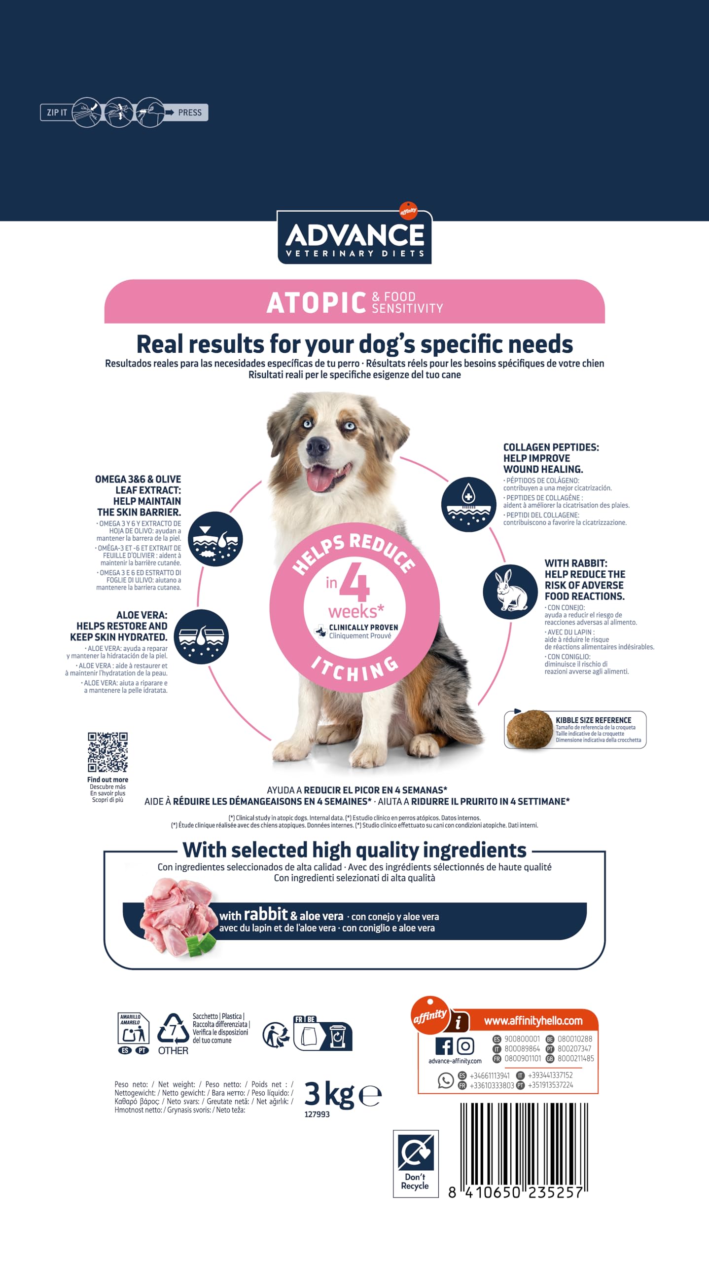 Advance Cibo per Cani Atopic, 3 kg (Confezione da 1)