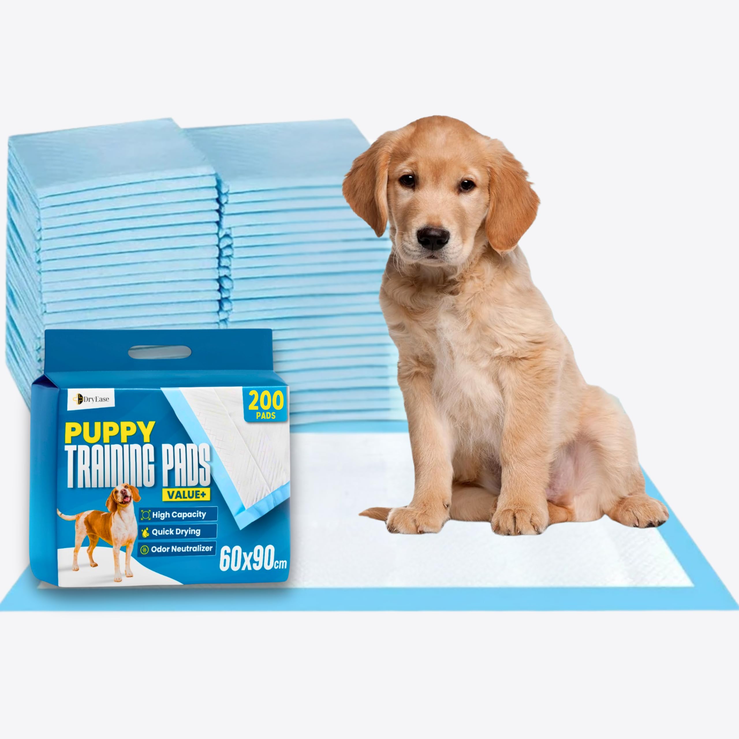 Bazaar Extra Large Puppy Pads 100 Pack 90x60cm – Disposable Puppy Training Pads, Super Absorbent & Leak-Proof Pads for Puppies and Dogs | Quick Dry, Odour Control & Floor Protection Dog Pads. — view 8