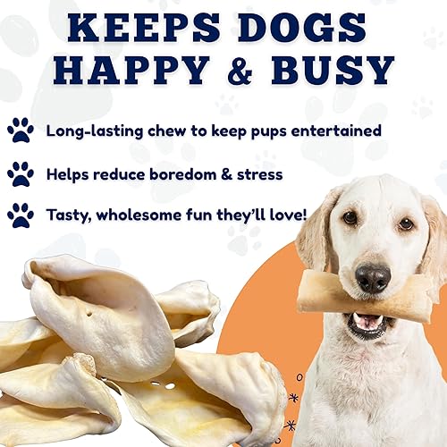 Miniatura 6 de Amazing Dog Treats - Cow Ears for Dogs - Full Size (12 Pack) - Thick-Cut 100% Beef - All Natural Rawhide Alternative- Safe No Hide Dog Chew