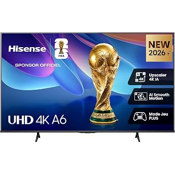 Hisense 43A6S TV 2026 4K UHD 43 Inch 108 cm Smart TV HomeOS U9.5 Dolby