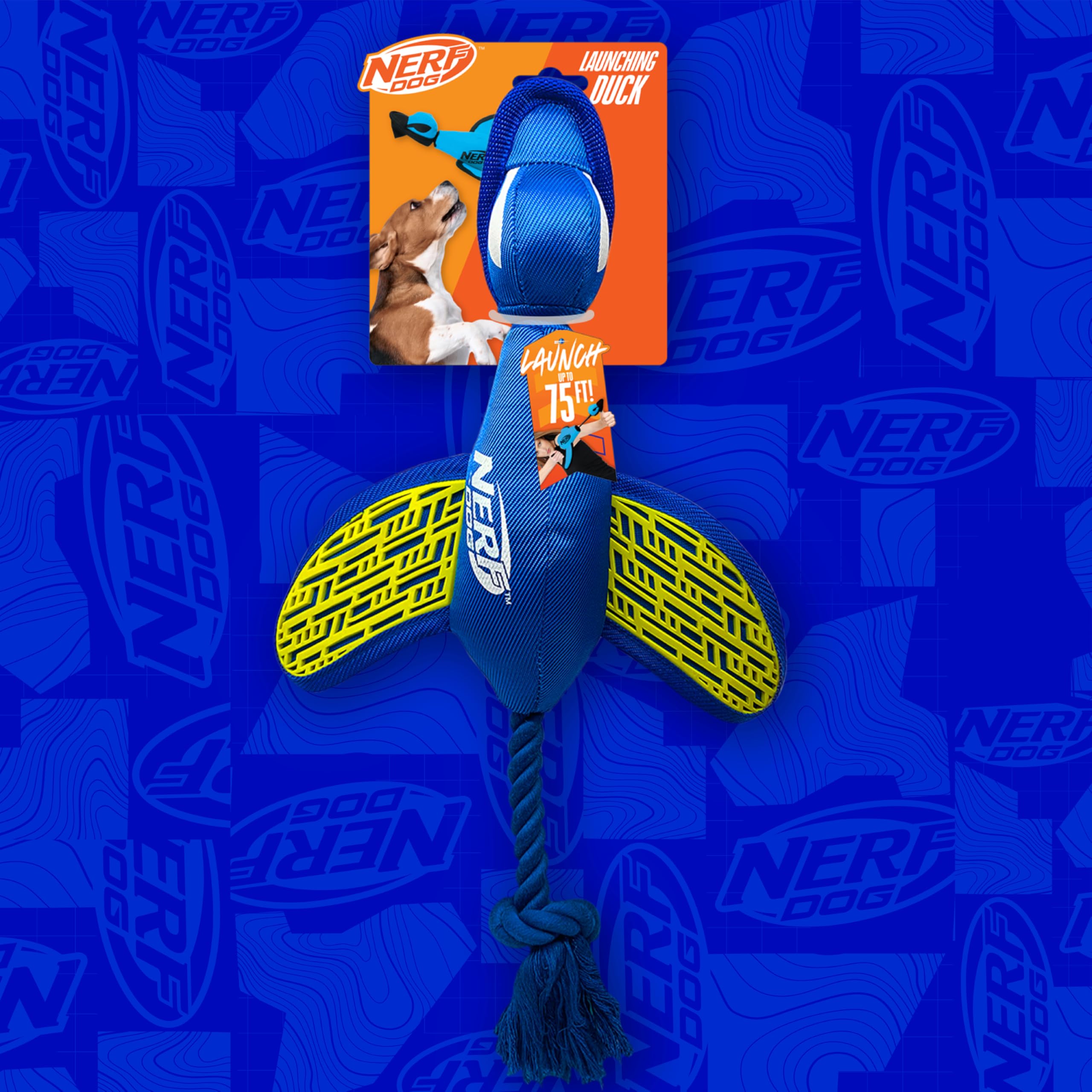 Nerf Dog Force Grip Canard en Nylon Bleu/Vert 41,9 cm