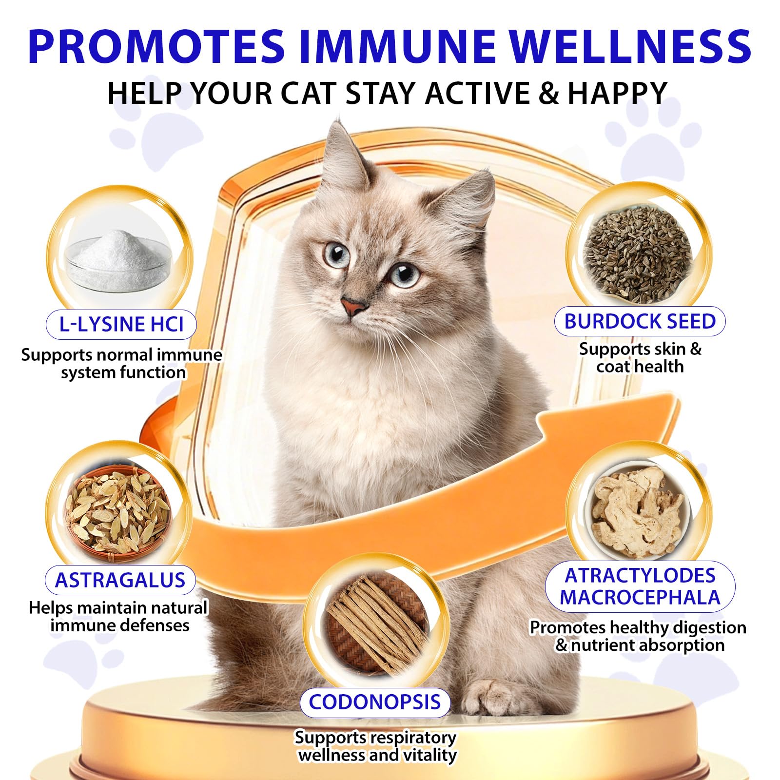 Lysine for Cats, L-lisine for Cat Immune Support, Allergy Relief, Sneezing & Runny Nose, with Colostrum, Taurina, Vitamins - Pollo asado Flavor - 60 ml/2oz