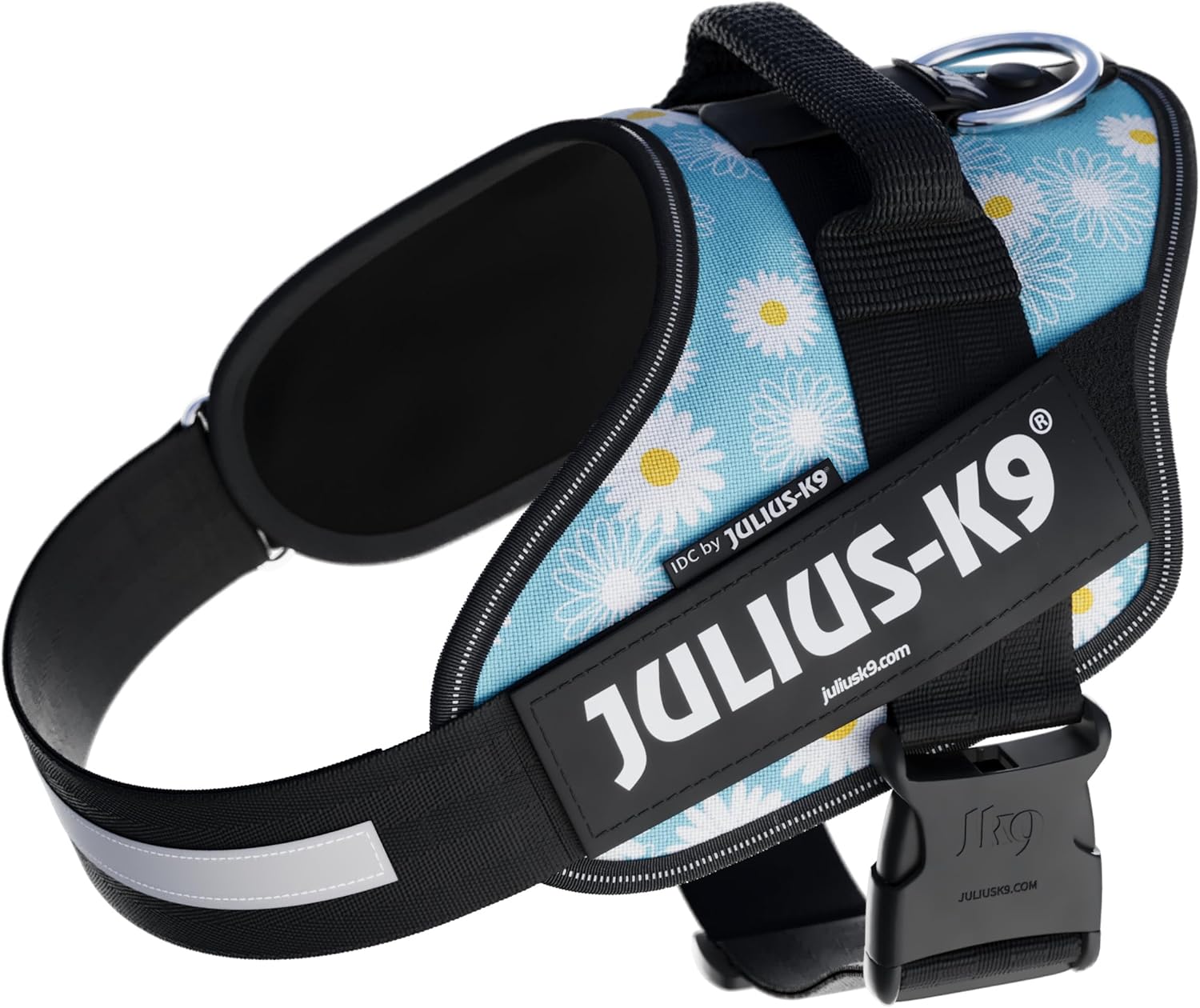 Julius-K9, IDC Powerharness, Dog Harness, Size: M/0, Blue Flower