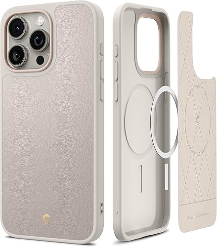 CYRILL Classic Charm Mag - Funda compatible con iPhone 15 Pro para mujer (2023), funda cruzada de cuero vegano de alta calidad con correa para la