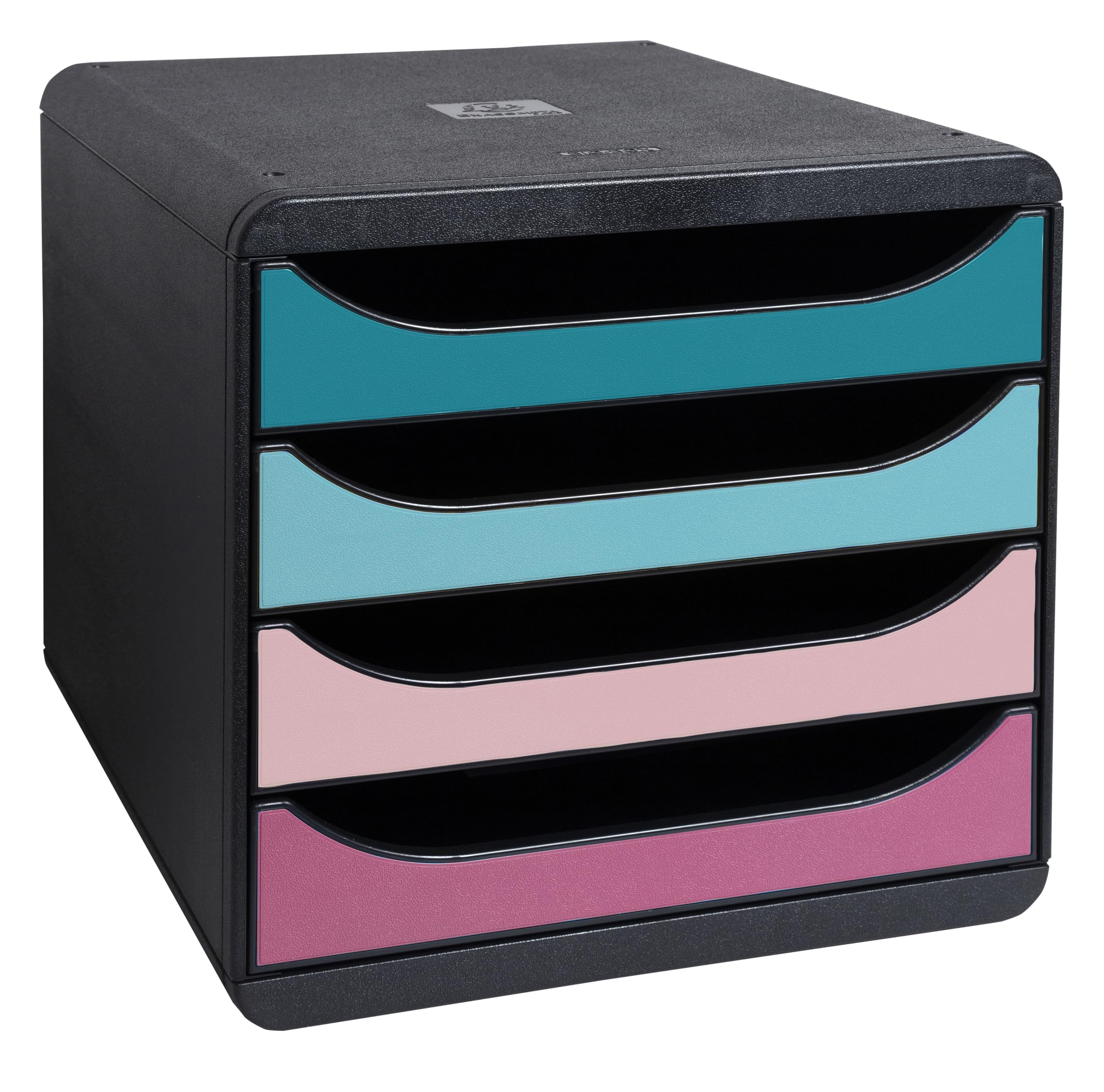 Exacompta - Rif. 310606D - Modulo di archiviazione, BIG-BOX Skandi, 4 cassetti per documenti A4+, dimensioni esterne: profondità 34,7 x larghezza 27,8 x altezza 26,7 cm