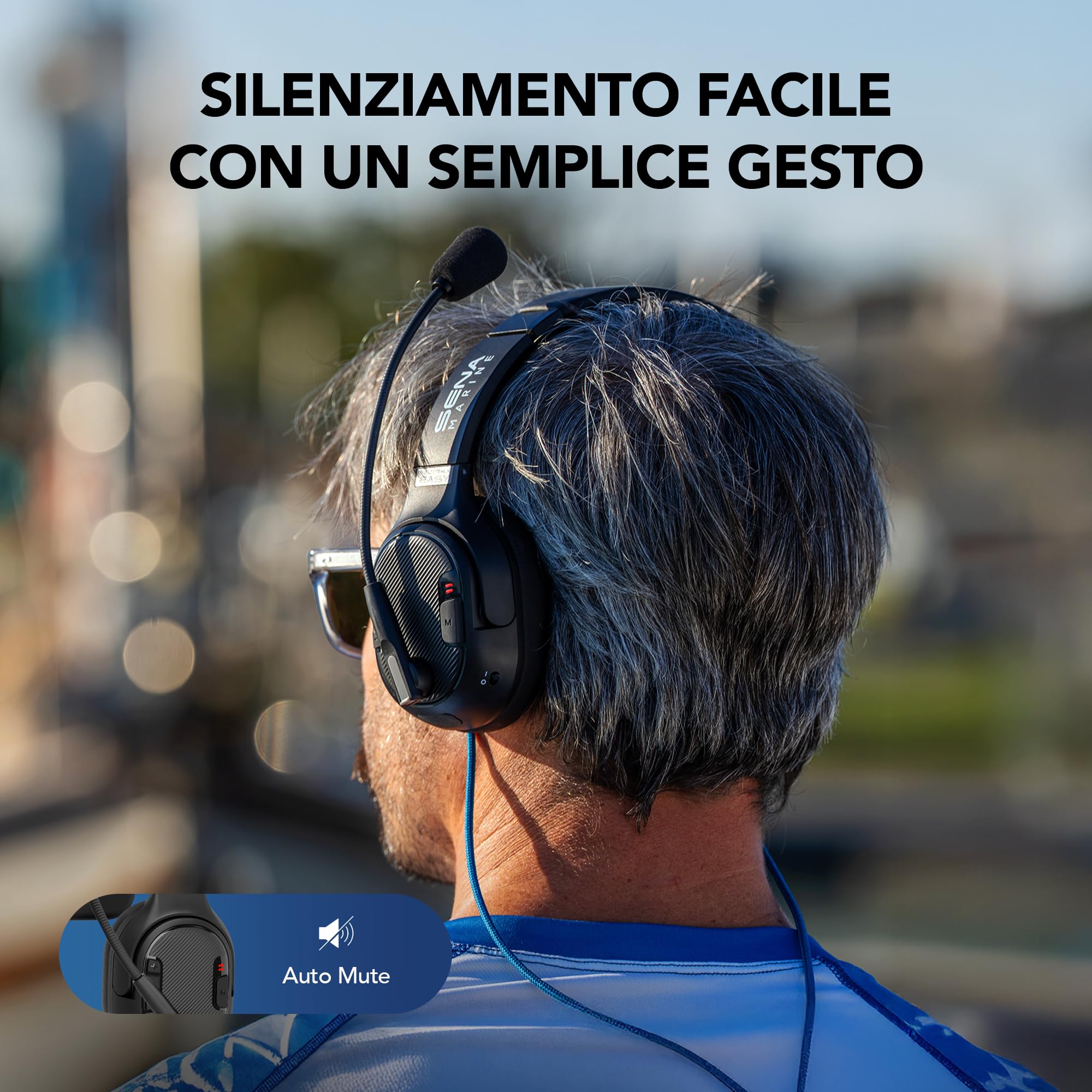 Sena Nautitalk Easy Cuffie da Comunicazione Mono-Orecchio con Mesh intercom