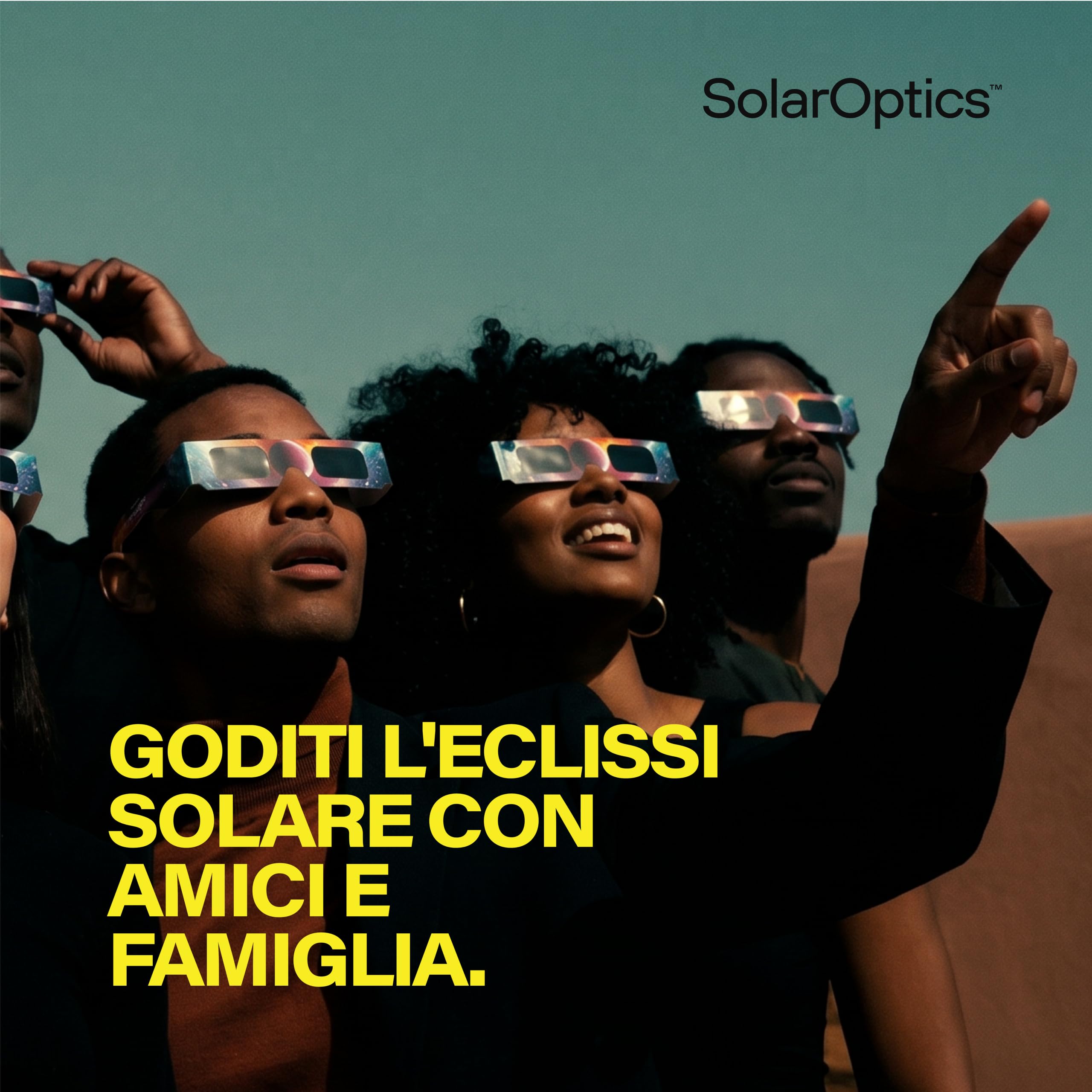 Occhiali per Eclissi Solare – Certificati ISO 12312-2 e CE, Protezione Sicura per Osservazione del Sole, AAS 2026, Confezione Multipla