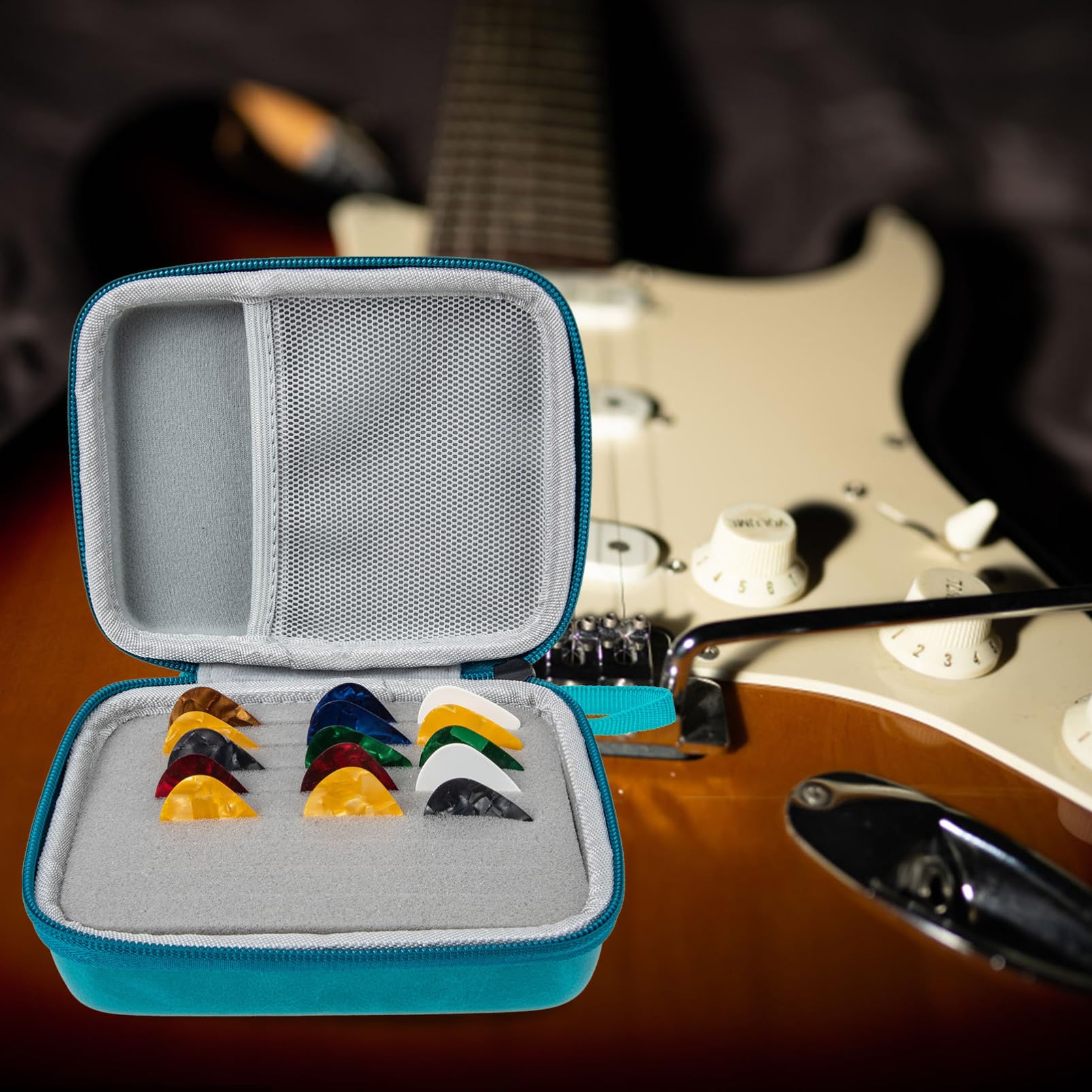 ifundom 3sets Plettri Per Chitarra Elettrica e Folk Con Custodia Picks Ergonomici Leggeri e Resistenti Colori Misti Accessori Per Musicisti Per Performance Musicali
