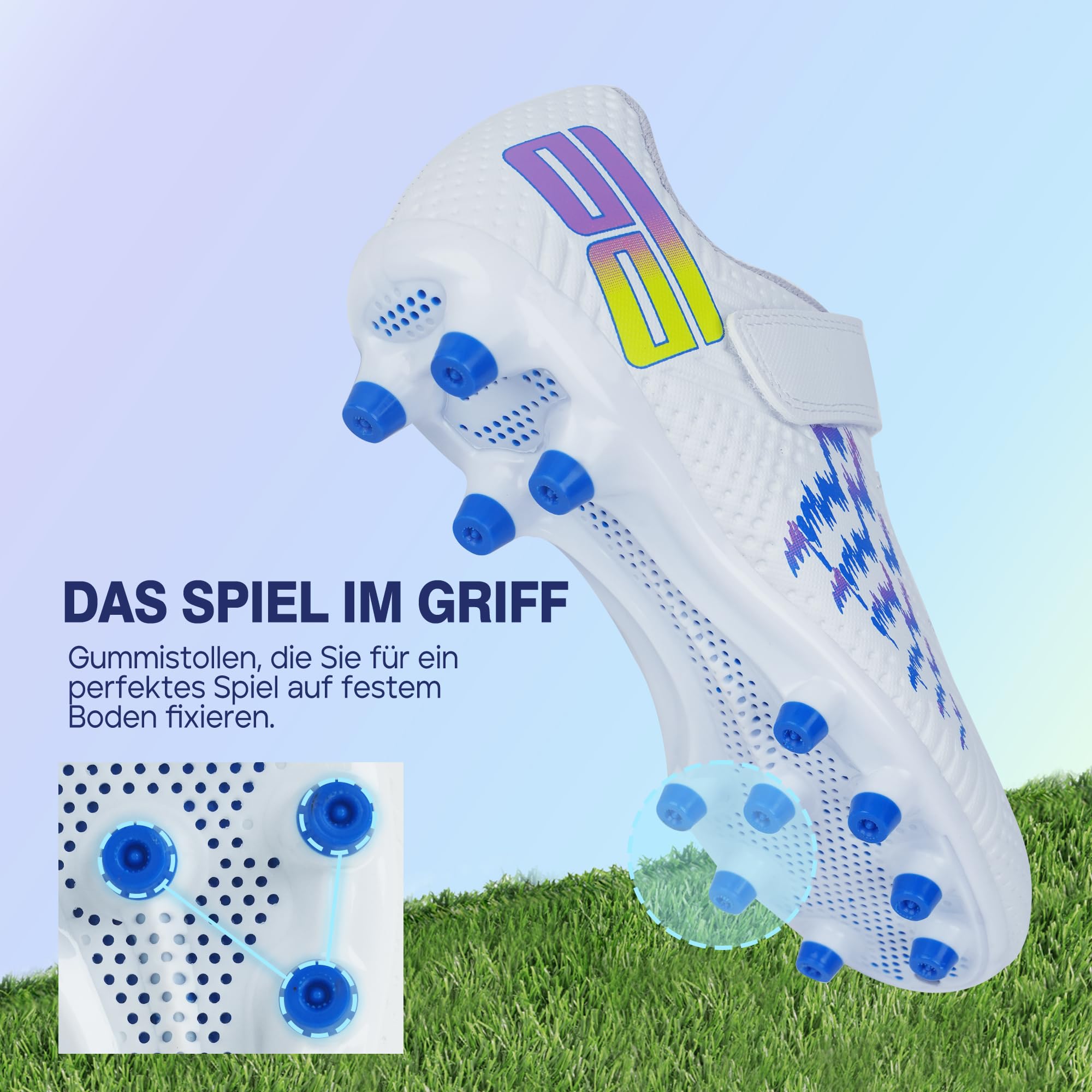 JABASIC Chaussures de Football pour Enfants Garçons et Filles