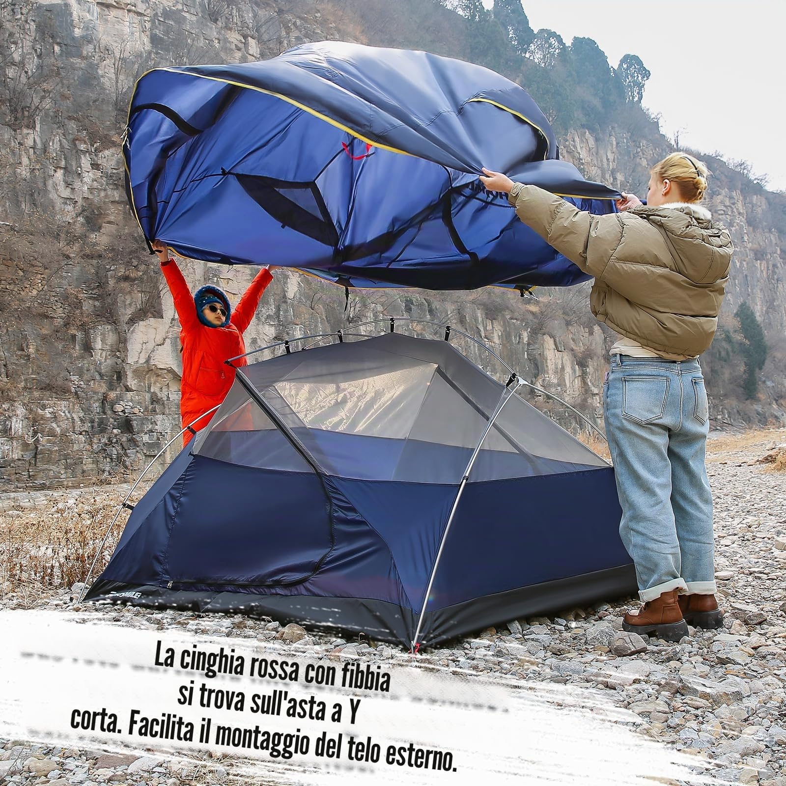 EchoSmile Tenda Campeggio per 2-3 Persone