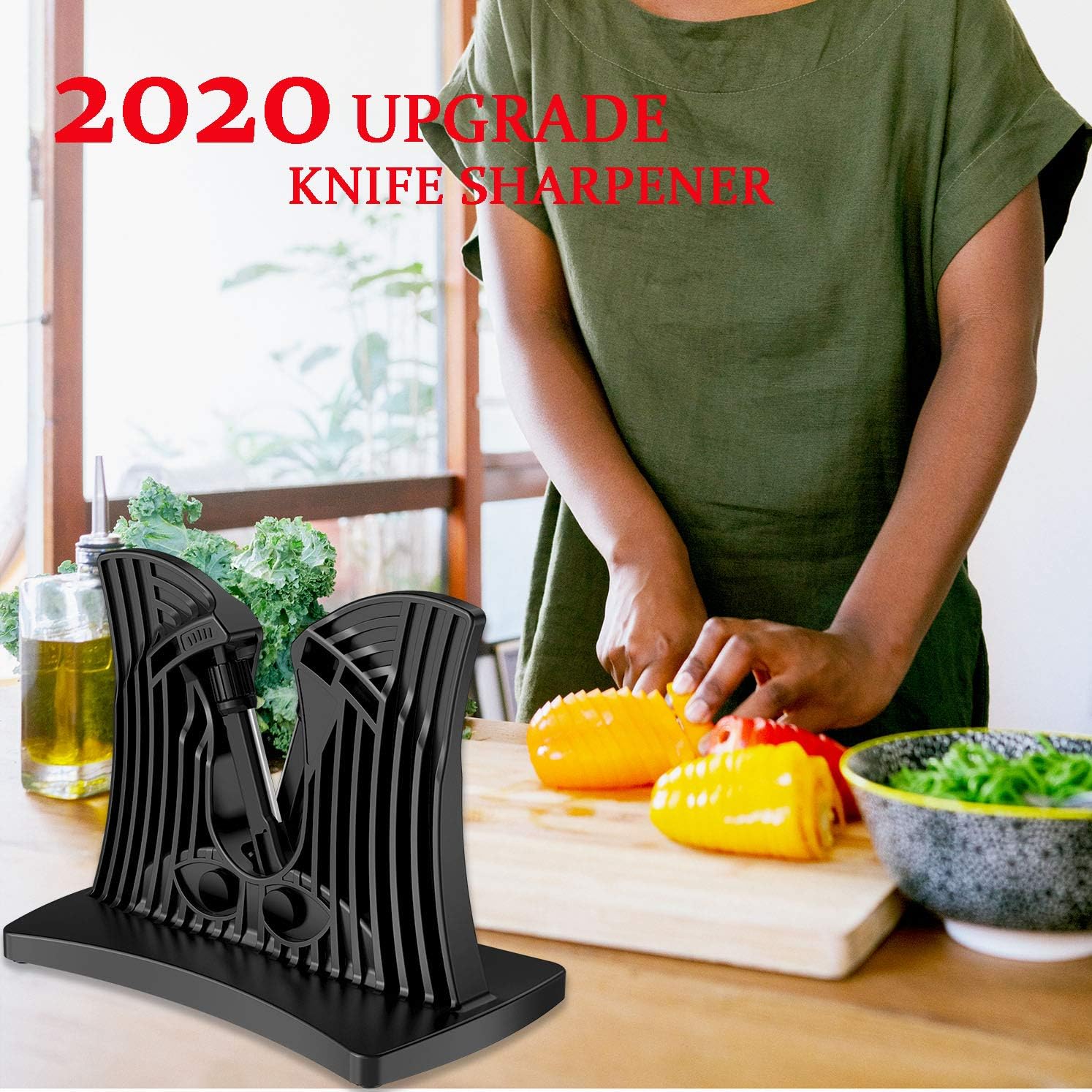 Uр Tо 40% оƒƒ Hayousui Kitchen Knife Sharpener: Tungsten Carbide Sharpens Hones & Polishes Easily Sharpen Knives Fit Standard Blades Chef's Knife, Best Manual Sharpening Home Accessories Tool