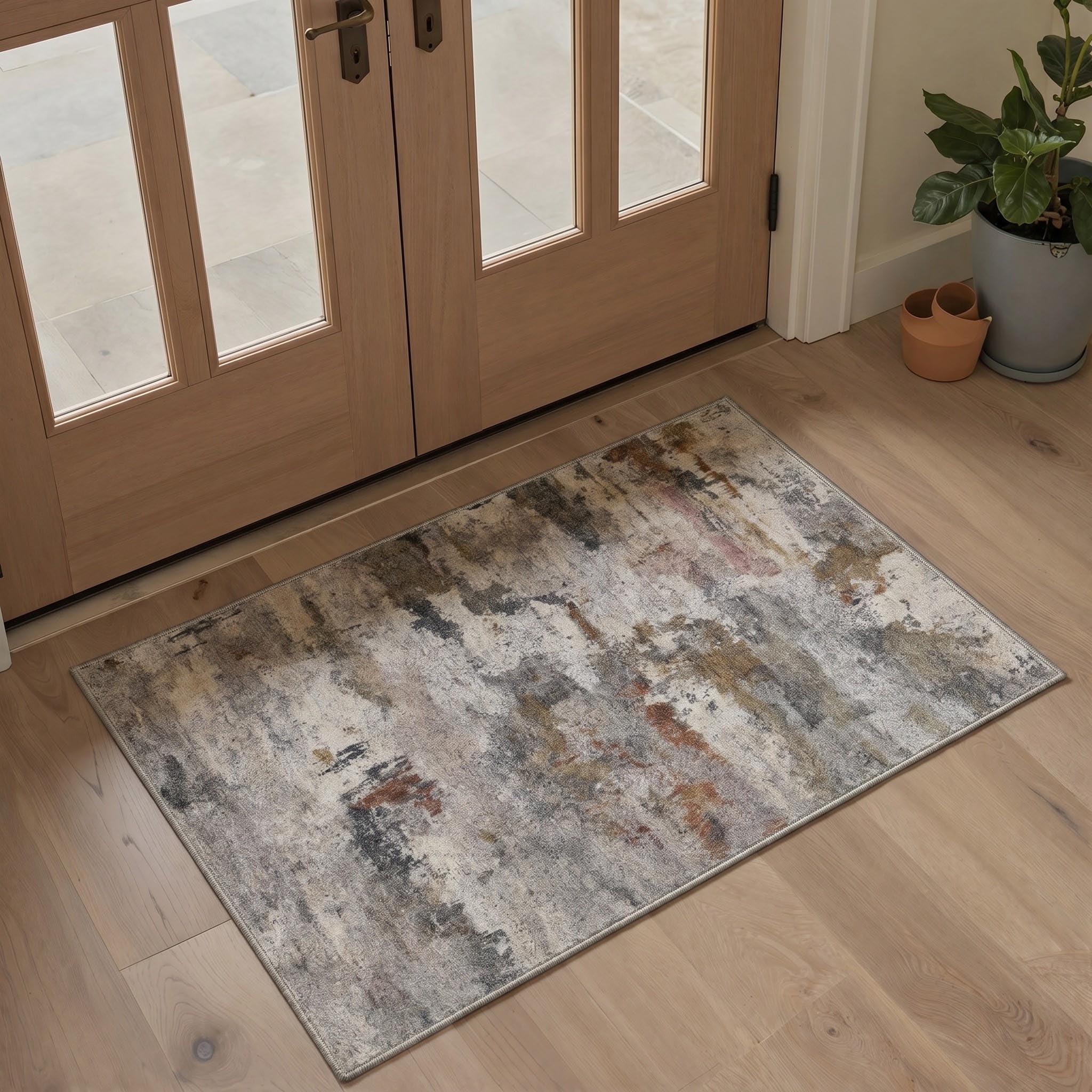 BEIMO 2X3 Area Rugs for Entrance, Washable Modern Abstract Non Slip Doormat