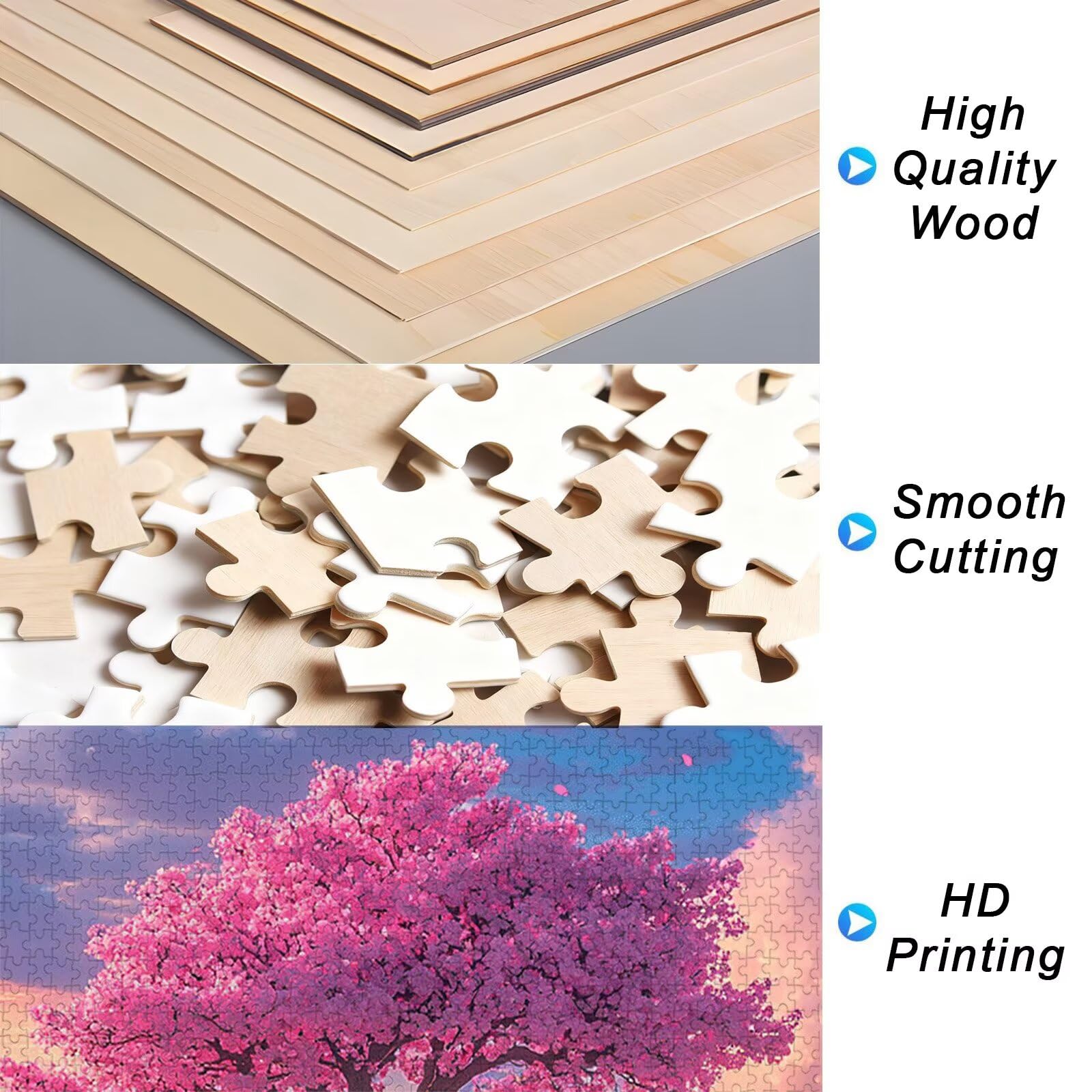 Puzzle Krajobraz, Puzzle 1500 sztuk Wymagające drewniane drzewo dla dorosłych, rozmiar: 87 x 57 cm, gra edukacyjna DIY z pudełkiem na prezent dla dorosłych, łamigłówka do dekoracji domu, prezent dla