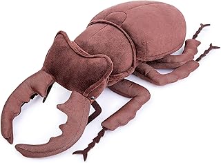 ZHONGXIN MADE Realistic Stag Beetle Plush Toy - 10" Lucanidae Atlas Animal Insect Beetle Stuffed Animal, Soft Crustaceans Animals Model, Unique Beetle Plushie Toys Model Dolls Gifts for Kids