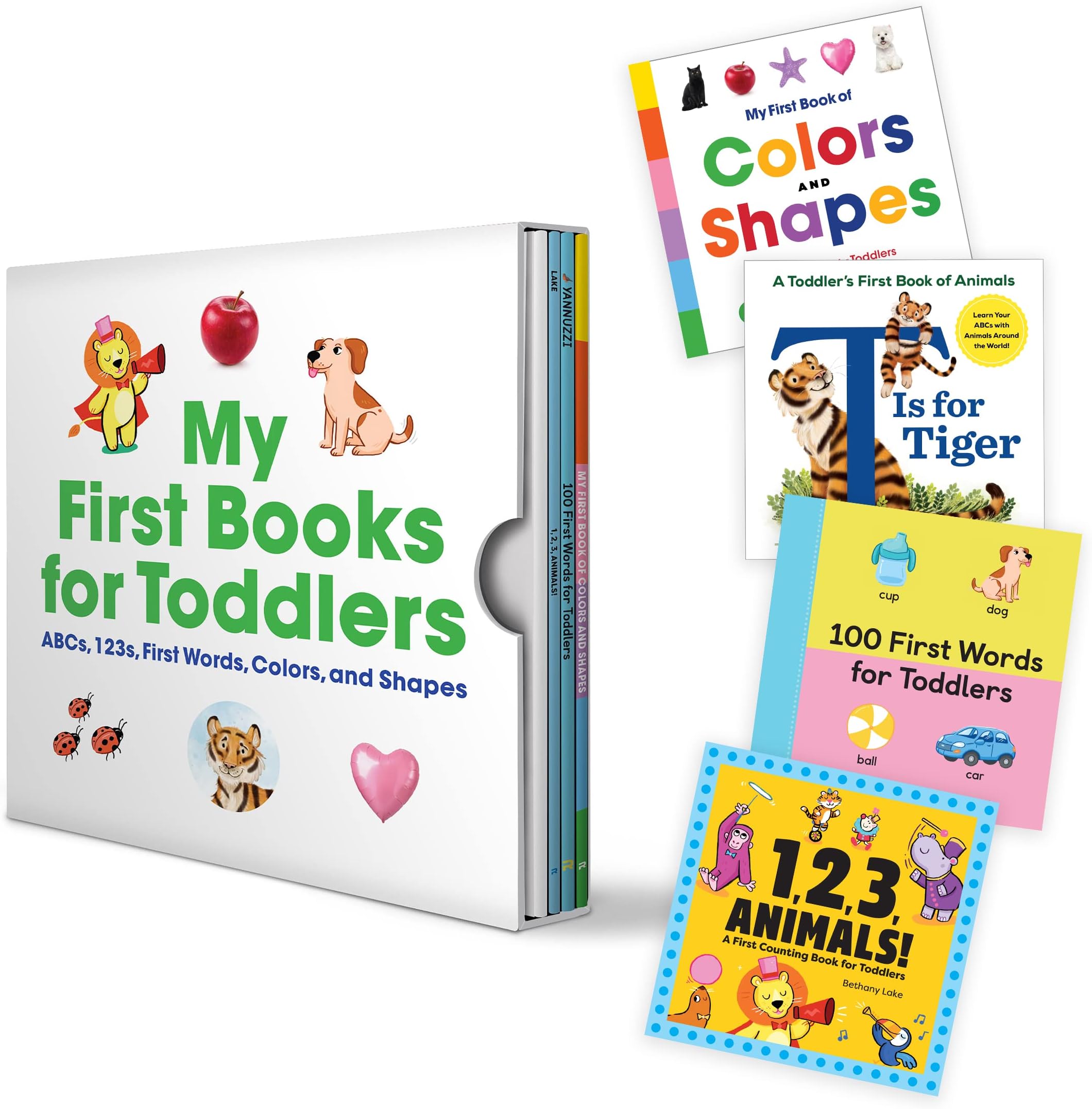 My First Books for Toddlers Box Set: ABCs, 123s, First Words, Colors and Shapes (Rockridge Press)