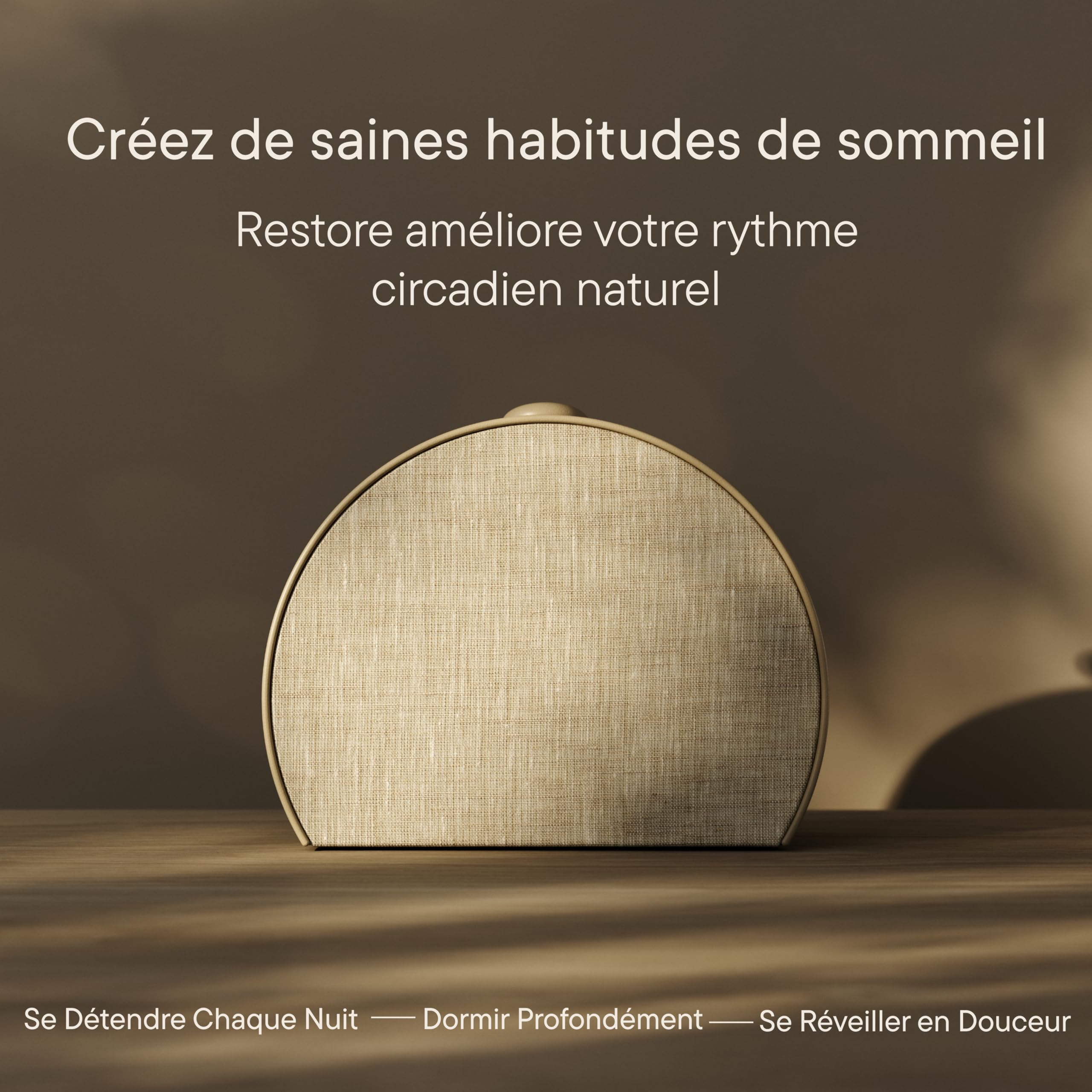 Hatch Restore 3 Réveil simulateur d’Aube et réveil Lumineux avec Machine à Sons et lumière Intelligente – Bruit Blanc, Routine de Sommeil sans écran