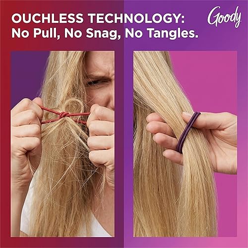 Miniatura 8 de Goody Ouchless, sin elásticos y metal, libertad, 4 mm, 5,5 pulgadas, 17 unidades, paquete de de 1