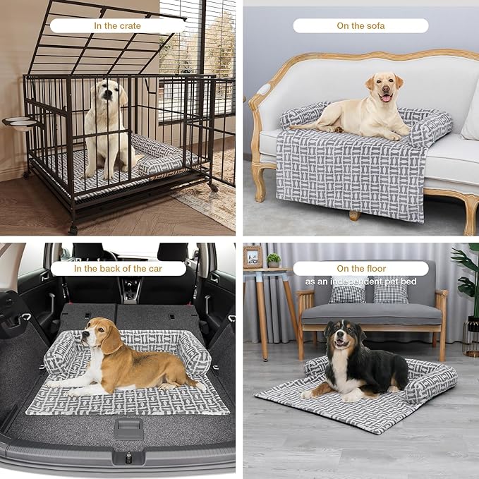 Cama Ortopédica para Perros Grande con Espuma Viscoelástica miniatura 7
