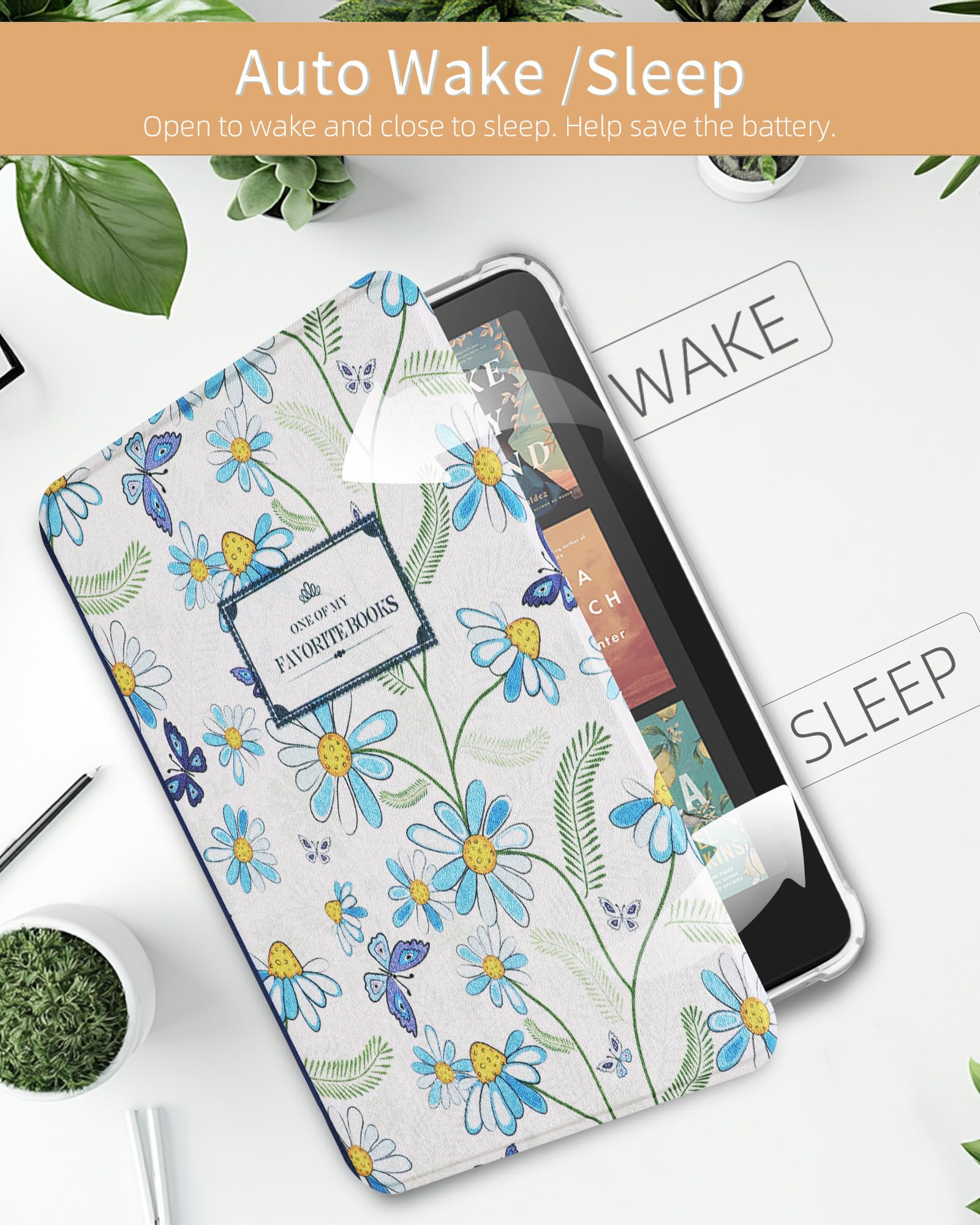 WALNEW Custodia per Kindle Paperwhite 12a generazione 2024 da 7 pollici e Kindle Colorsoft Signature Edition, custodia protettiva posteriore in morbido TPU trasparente per Kindle Colorsoft 2024