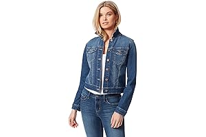 Womens Plus Size Cropped Denim Jacket