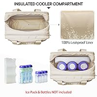 Vista 3 de Fasrom Bolsa portátil para extractor de leche con enfriador compatible con bombas Momcozy Medela y Elvie, funda de transporte portátil para madres