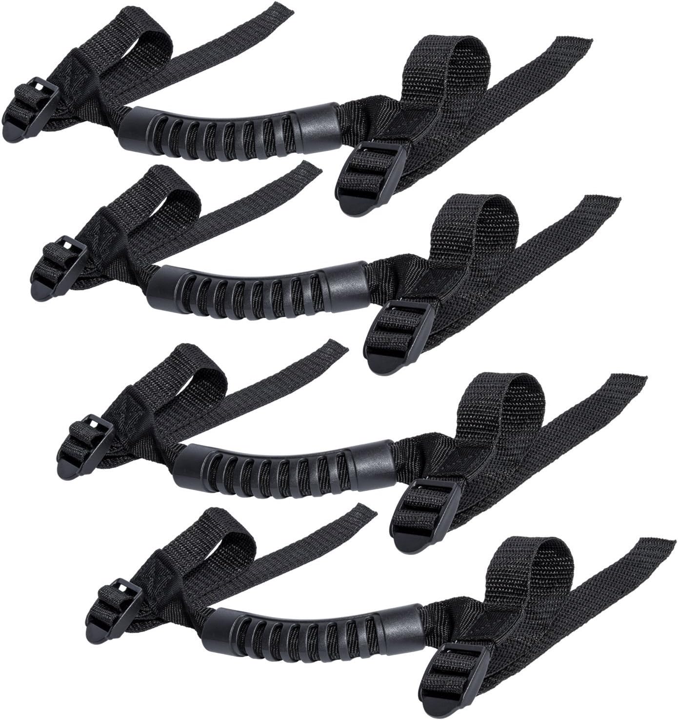 InnoWis Grab Handles Set for Jeep, Heavy Duty Roll Bar Grab Handle with Adjustable Straps, Strong Durable Wrangler Accessories Fits Model YJ TJ JK (Pack of 4)