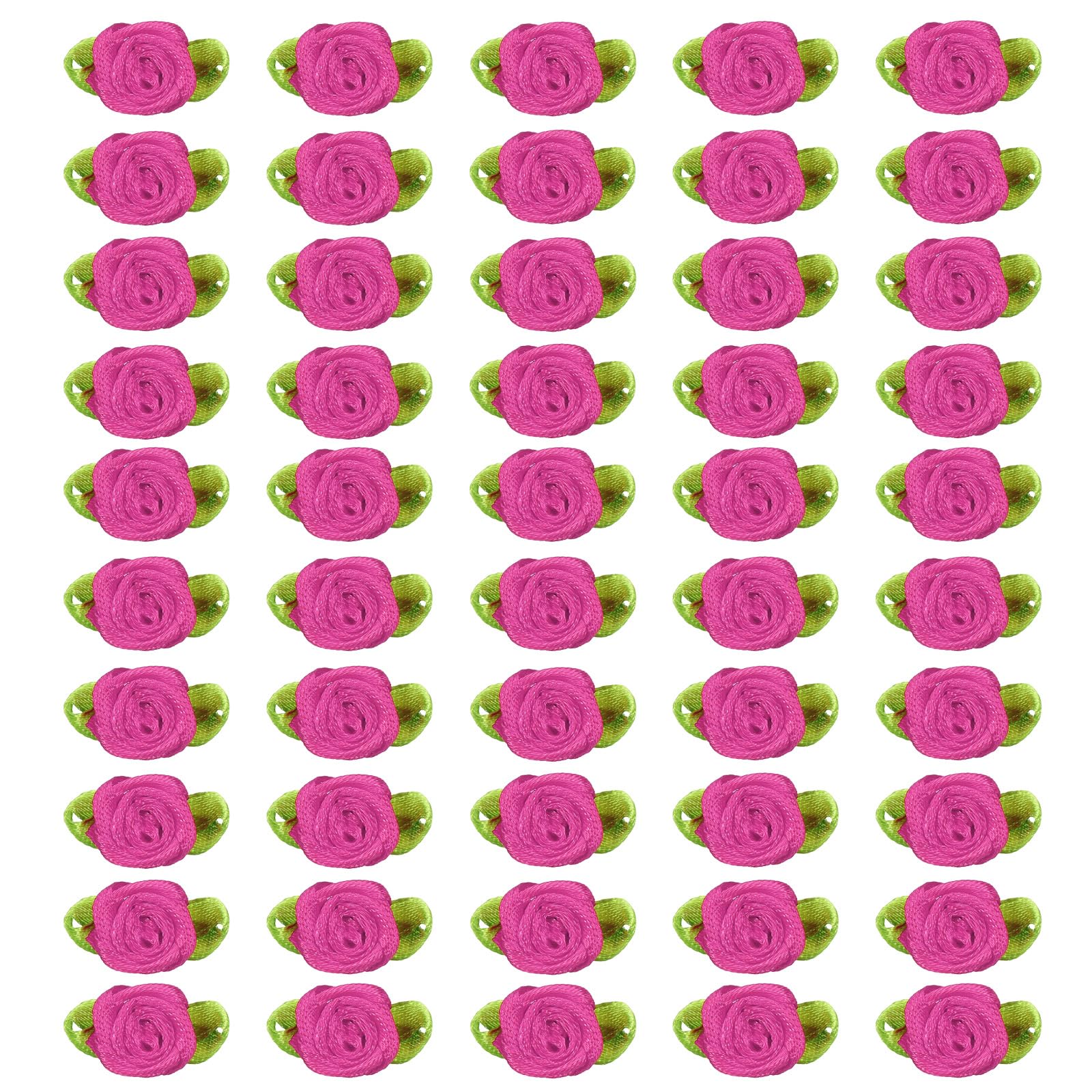 PATIKIL 15mm Tiny Satin Ribbon Rose