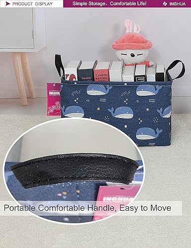 Miniatura 5 de Cesta de almacenamiento rectangular de tela para juguetes, libros, ropa, regalos, mascotas, perfecto para el hogar, oficina, guardería, dormitorio,