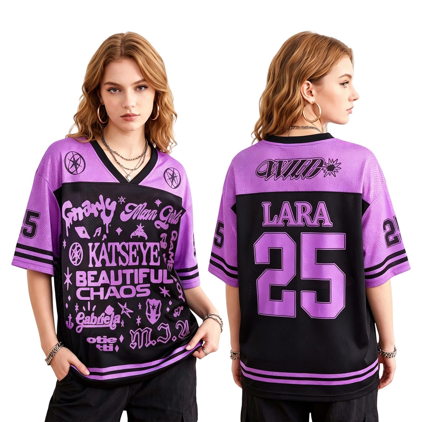 Katseye Jersey Tshirt Women K-Pop Music Concert Support The Wildworld Tour