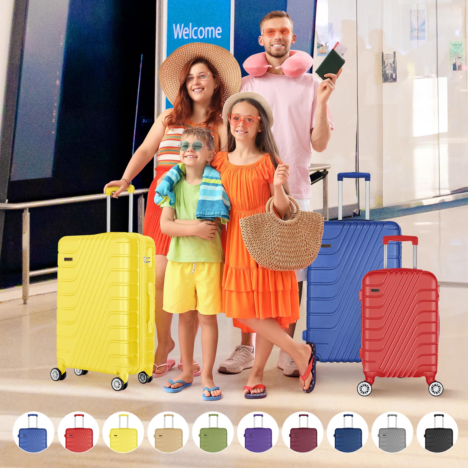 Maleta Cabina 55x40x20 Maleta Cabina NiñO NiñA para Ryanair Vueling, 10 Kg, Material Abs, Cerradura con CombinacióN, Ruedas Desmontables, EcolóGica Resistente