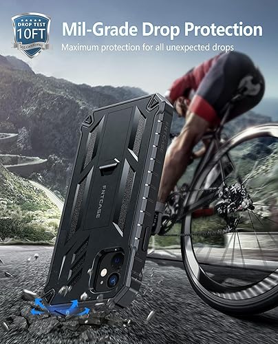 Miniatura 3 de FNTCASE Funda para iPhone 11 funda para iPhone XR con función atril a prueba de golpes de grado militar, protección completa de doble capa, duradera