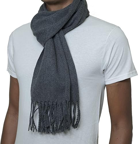 Miniatura 26 de Alpine Swiss Bufanda a cuadros para hombre, ultra suave, chal de invierno, cálido, ligero, para clima frío