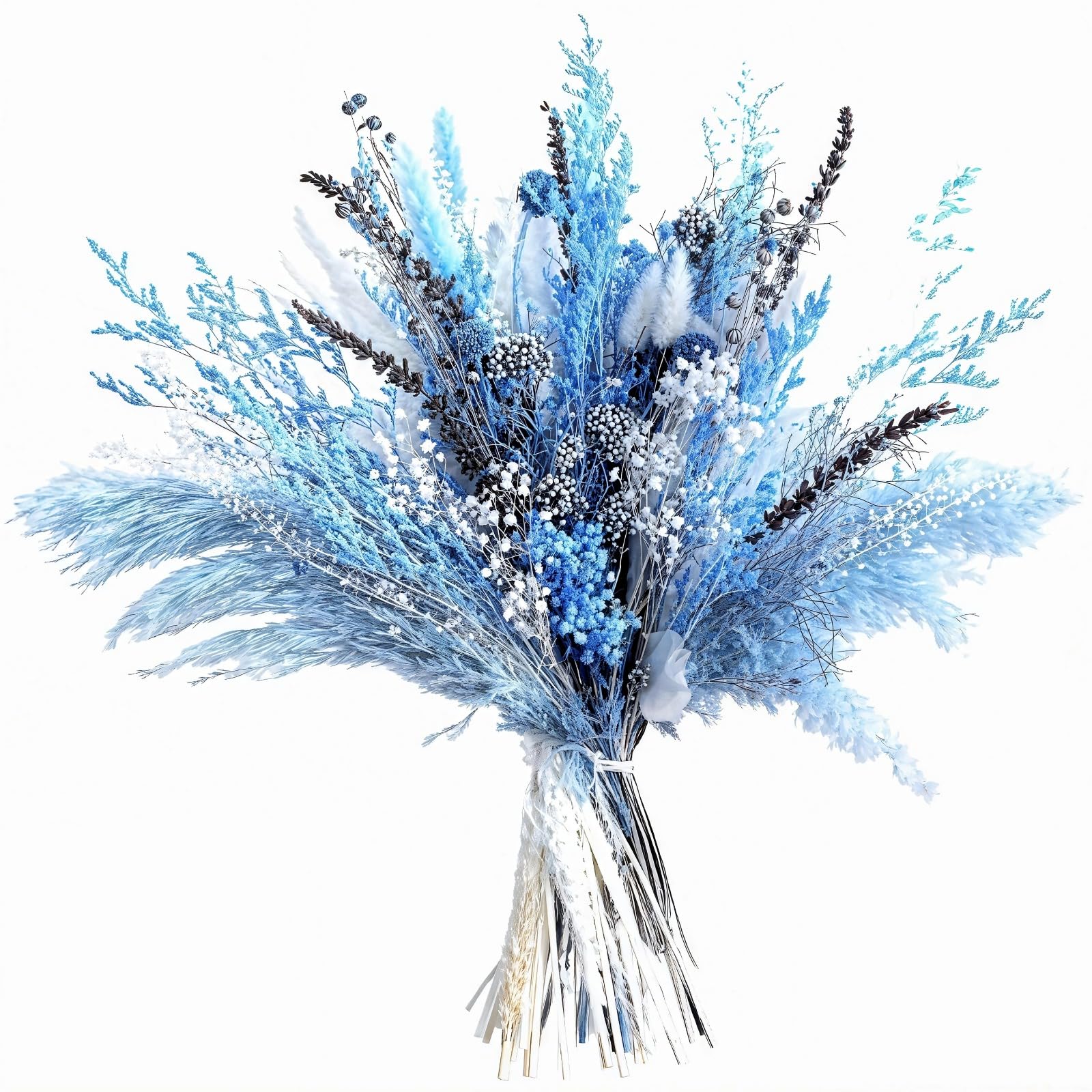 Pampasgras Trockenblumenstrauß, große Trockenblumen Deko für Boho Wohnräume, Hochzeiten und Partys