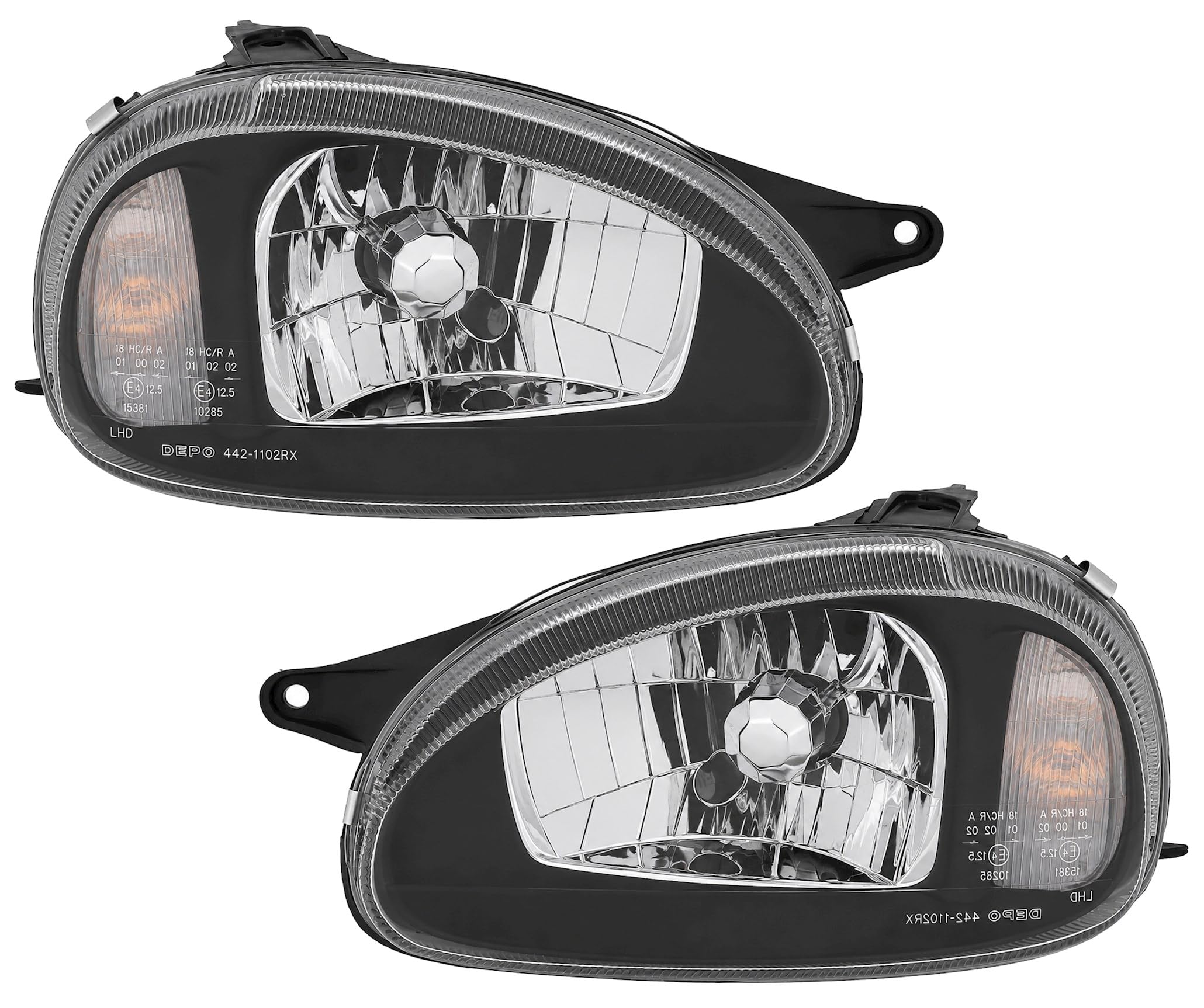 AD Tuning GmbH & Co. KG 960102 Faro Set, Cristal Transparente Negro