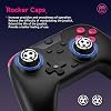 EasySMX X05 Controller für PC/Switch/Steam/Handy Mit 7 Farben RGB-Licht Wireless Mit Hall Joysticks & Triggers Bluetooth - Schwarz