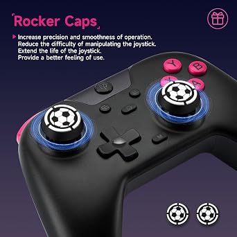 EasySMX X05 Controller für PC/Switch/Steam/Handy Mit 7 Farben RGB-Licht Wireless Mit Hall Joysticks & Triggers Bluetooth - Schwarz