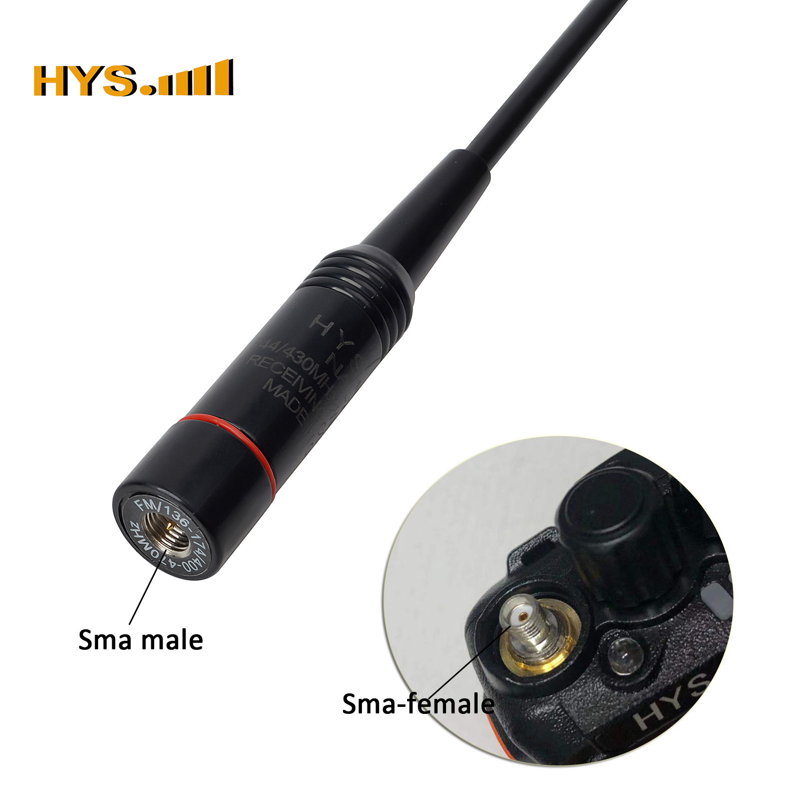 Amazon.com: HYS-772 SMA Male VHF/UHF Dual Band 15.7inch Antenna