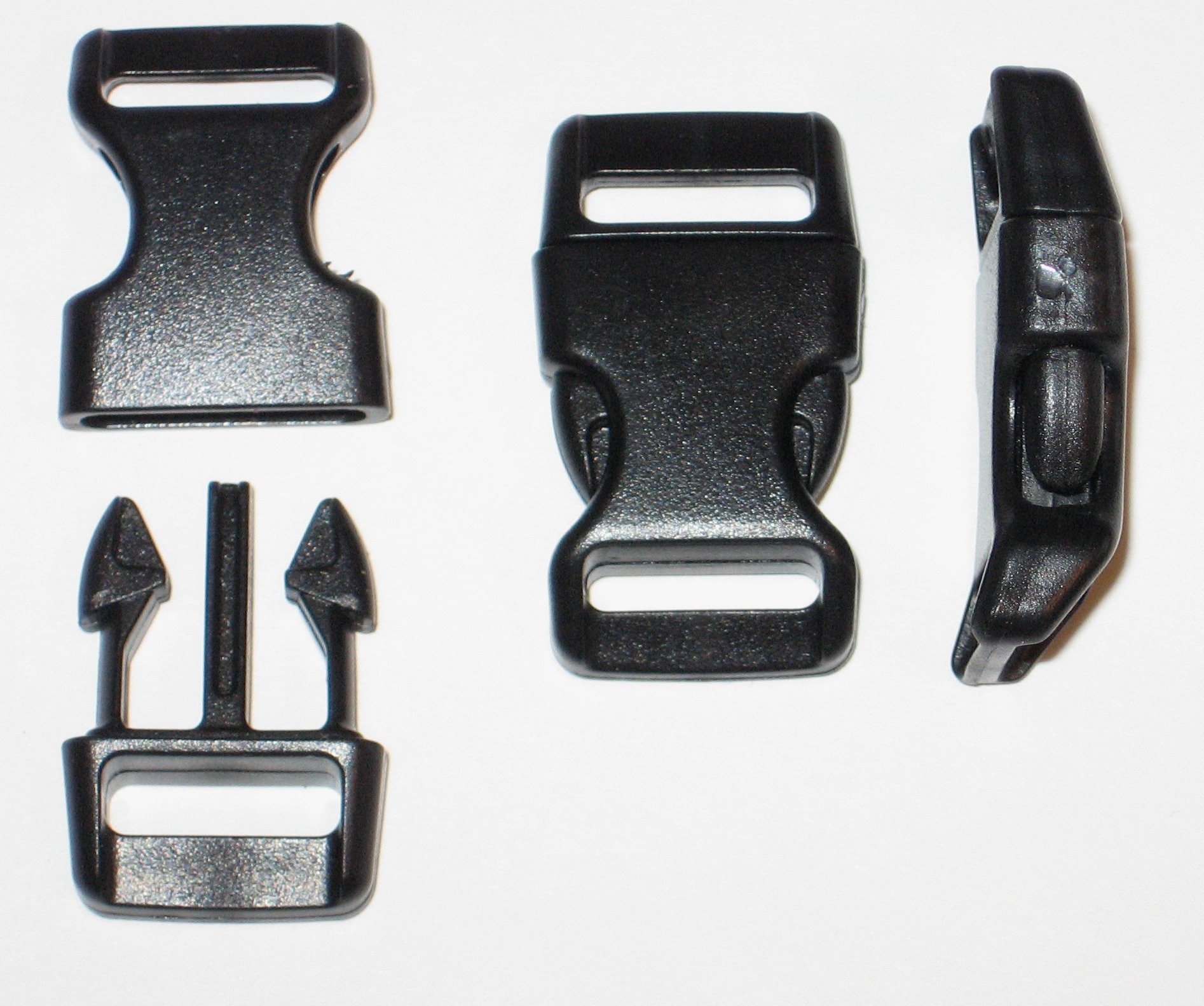 1/2" Curved Side Release Buckles for Paracord Bracelets (Ships from USA) 5-250 Count (50)