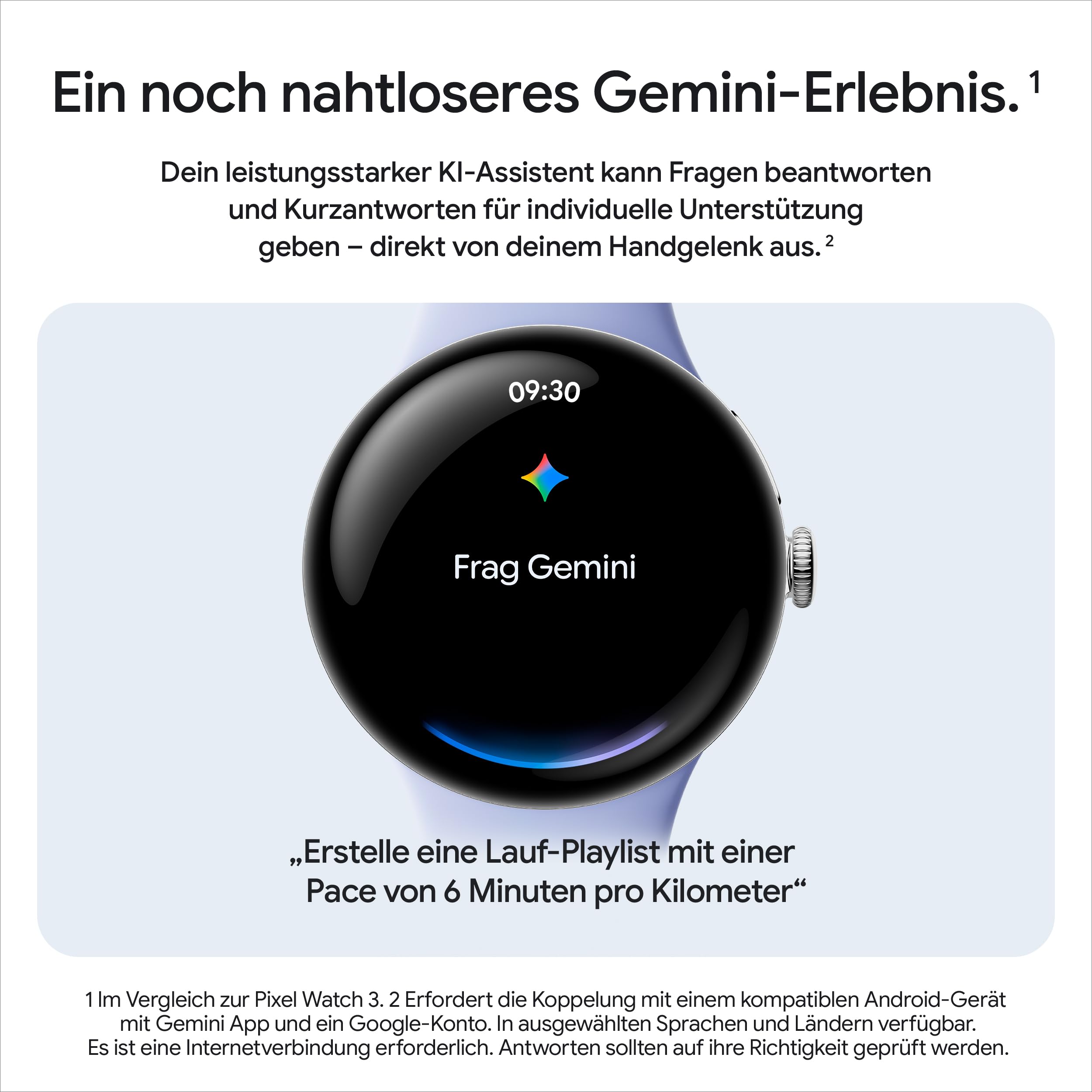 Google Pixel Watch 4 (45 mm) Android-Smartwatch Aluminiumgehäuse Satin Moonstone Sportarmband Moonstone WLAN