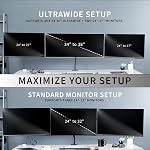VIVO Telescoping Triple Monitor Desk Mount, Heavy Duty Flush-to-Wall Stand
