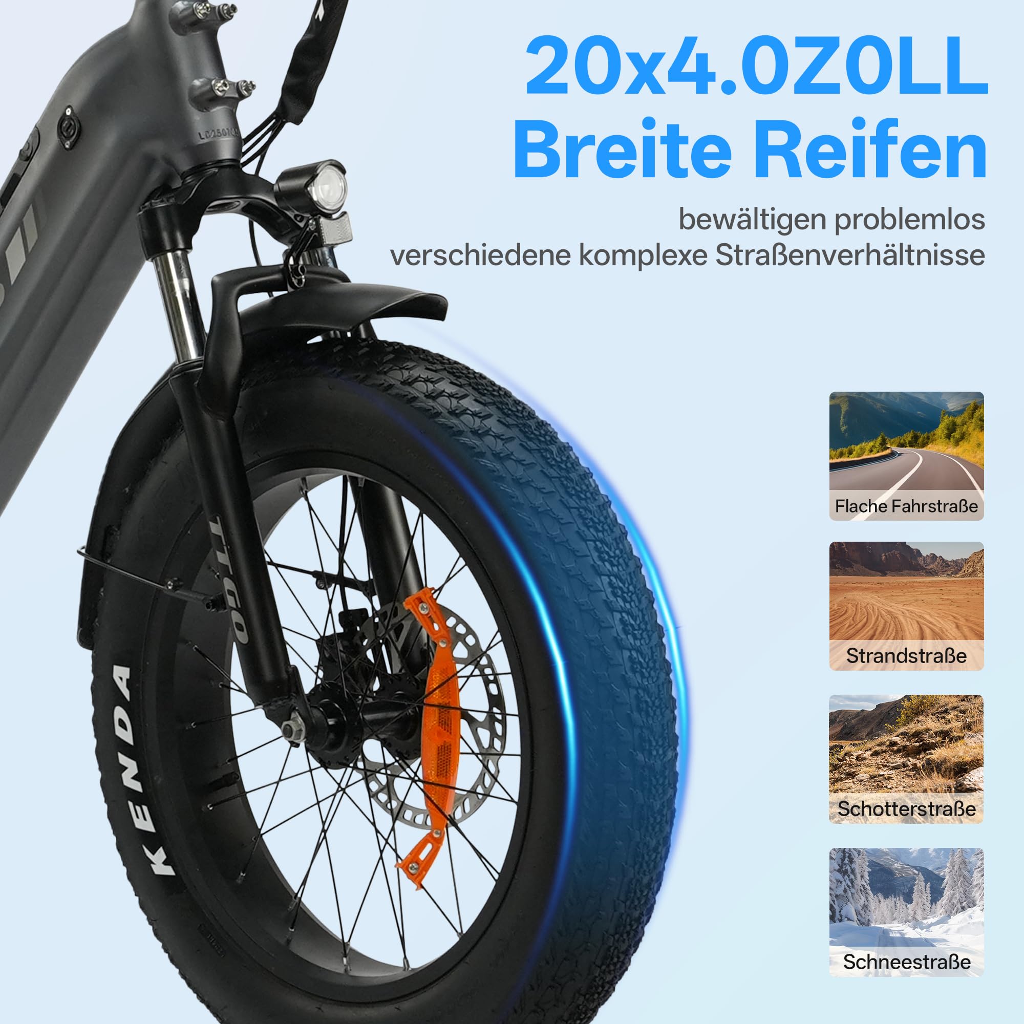 ttgo E-Bike Klapprad für Damen Herren, All-Terrain Ebike mit 70 Nm Drehmoment, 48V 18Ah Akku, 20 x 4.0 Fat-Reifen, Vollfederung, bis 140 km Reichweite, 7-Gang Schaltung, F6 PRO