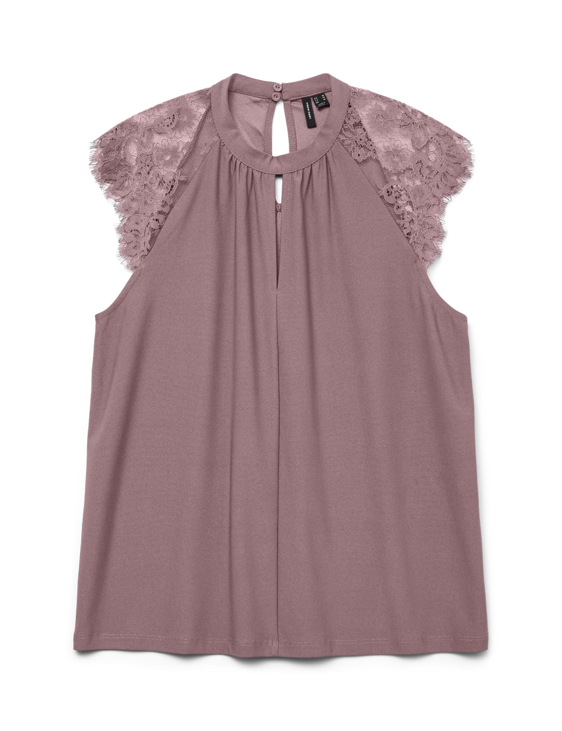 VERO MODA Vmmilla SL Lace Tee GA Noos, Nostalgia Rose, XL